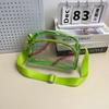 Transparent PVC Zipper Stadium Youth Crossbody Bags Sports Aesthetic Women's Shoulder Bags Sweet Light Cute Clear Baseball Bag