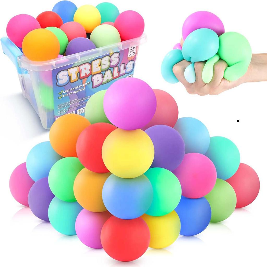 3.5Cm Rebound Stress Ball Stretchy Squishy Fidget Toys For Stress Relief Sensory Squishy Ball Kids Adult Toys Classroom Prize