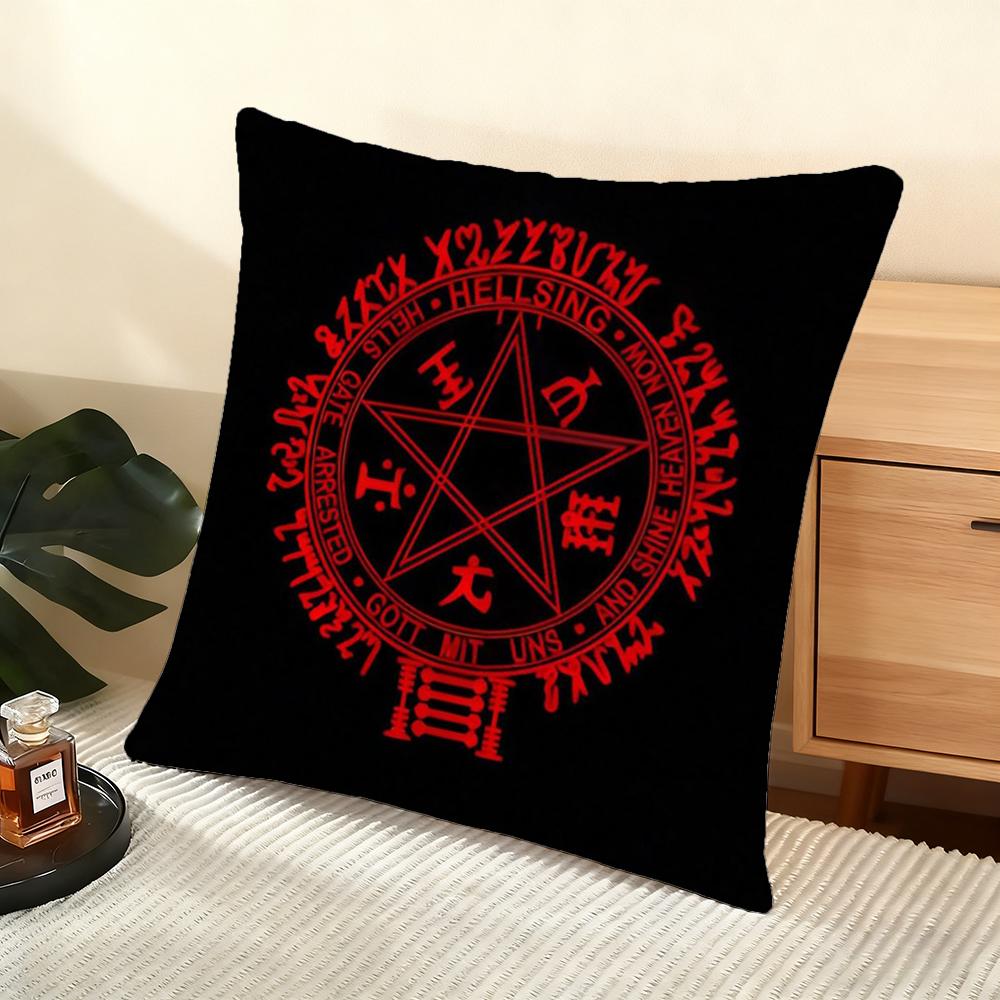 Anime C-Castlevania Cushion Cover Soft Short Plush Pillow Cover Smooth Cozy Texture Aesthetic Cushion Case Home Decor