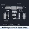 For LEAPMOTOR C01  2024 TPU Car Navigation Screen Film Gearbox Protective Sticker Anti-scratch Interior Accessories