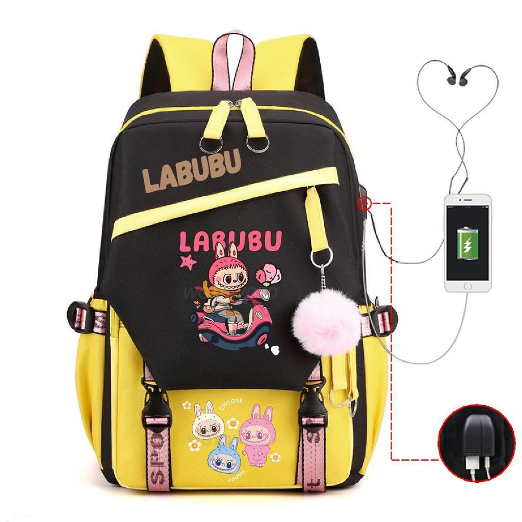 New Printed Junior High School Students Schoolbag Large-capacity Spine Backpack