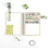 Květinová zelená sada washi pásek, 20 rolí roztomilé sezónní maskovací pásky, estetické pomůcky pro journaling pro plánovač, scrapbooking, kalendář, výrobu přání