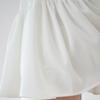 Goxo Double Flare Skirt Smile Heart White