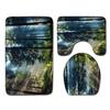 Bathroom Floor Mat Bathroom Mat Toilet Three-Piece Set