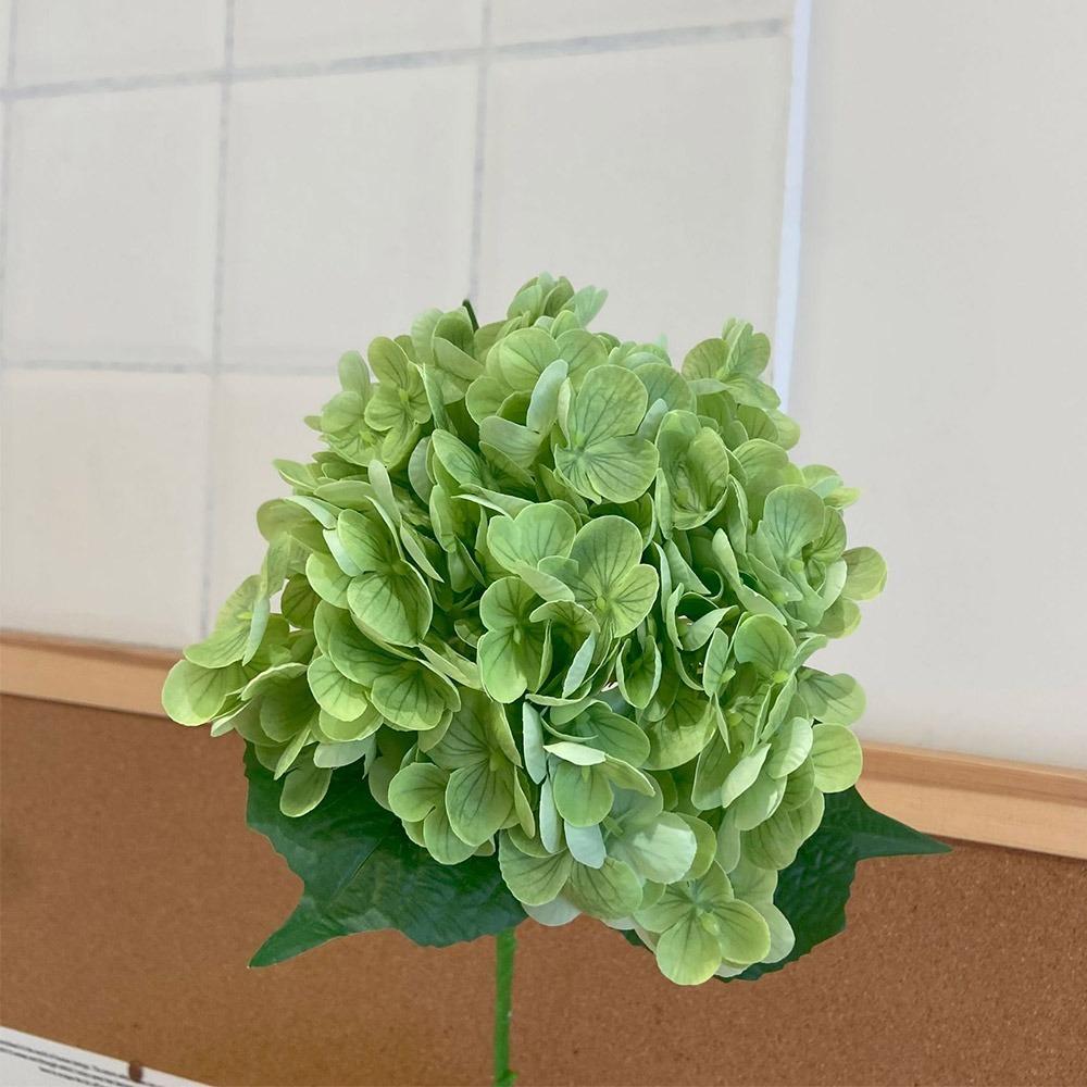 

DIY Artificial Hydrangea Flower Silk Petal Floral Arrangement Lifelike Plants Wedding Favor темно-зеленого