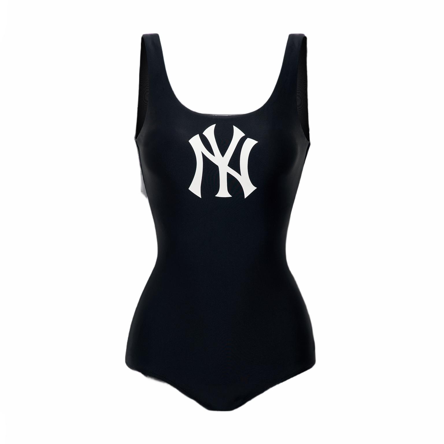 Maillot de bain une pièce doux et confortable avec logo imprimé New York Yankees MLB pour femme Noir 3FSWB0333-50BKS XS black