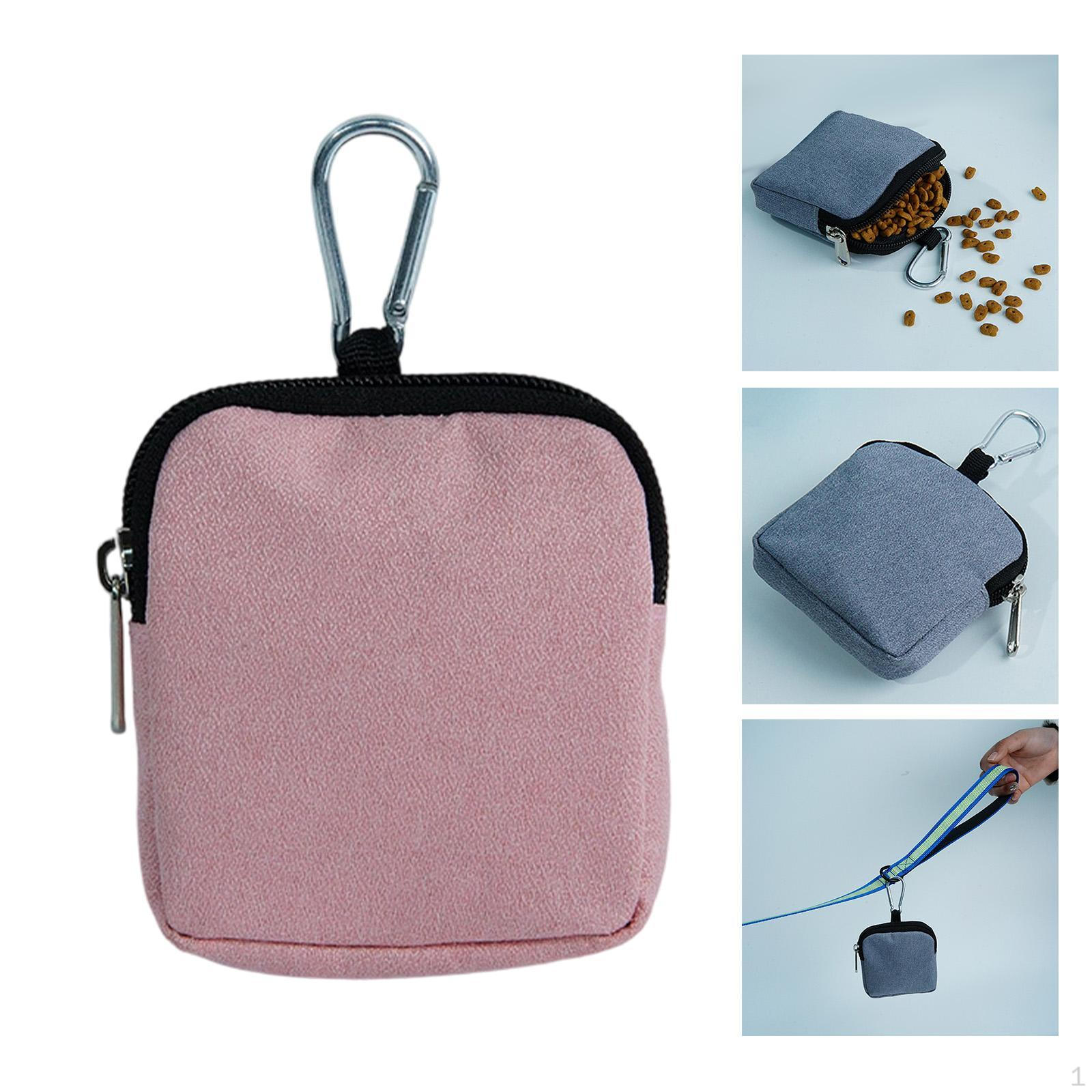 

Сумка для лакомств для собак для прогулок, Компактный держатель для питомцев розовый