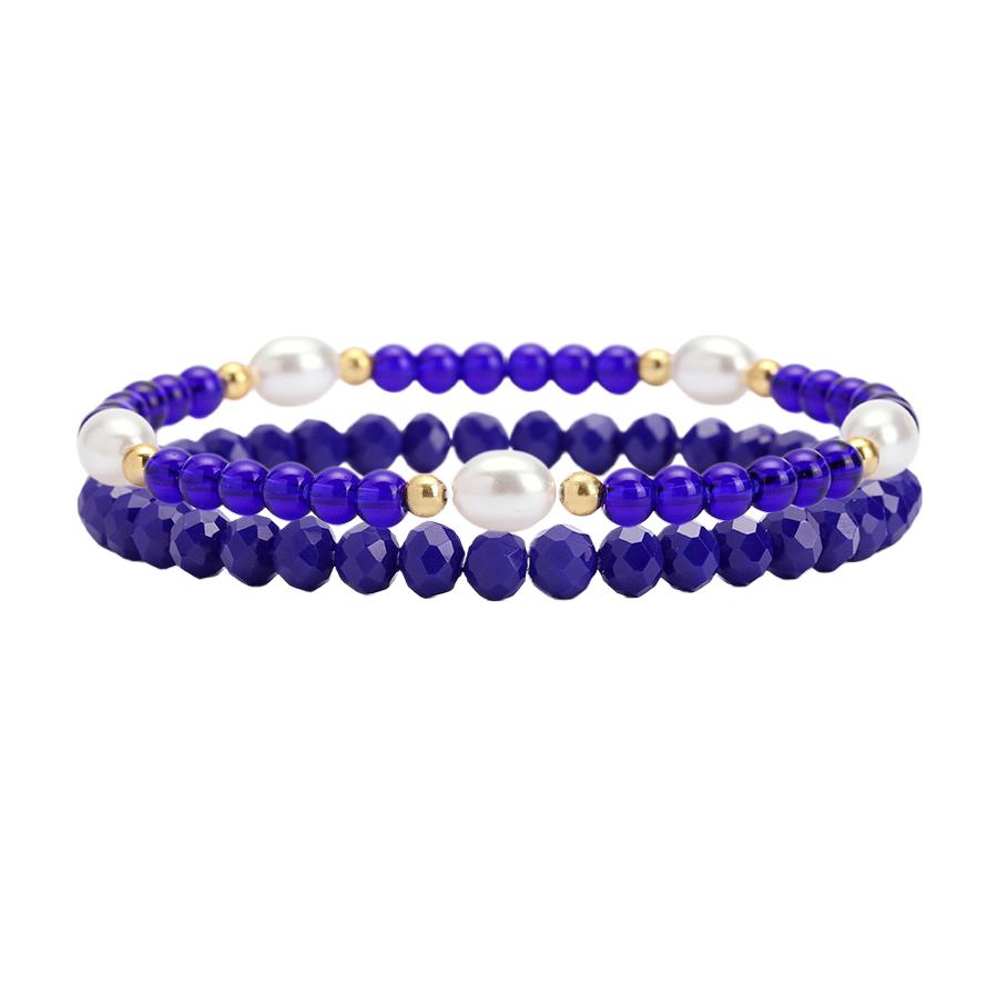 

New Women Bracelet Set High Quality Multi Sided Acrylic Braslet 3 Color Options Perfect Gift For Her Beach Vacation Accessories 17-18cm темно-синього кольору