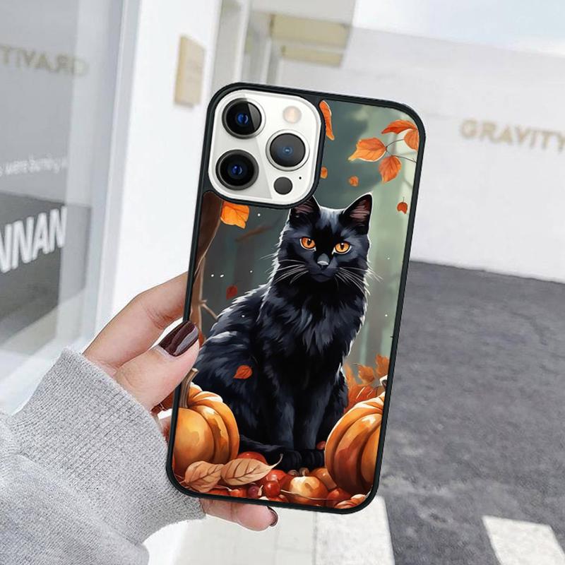 Animal Cartoon Halloween Cat Phone Case For iPhone 17 Air 15 16 Cover  11 13 14 Pro Max 12 Plus Max Fundas