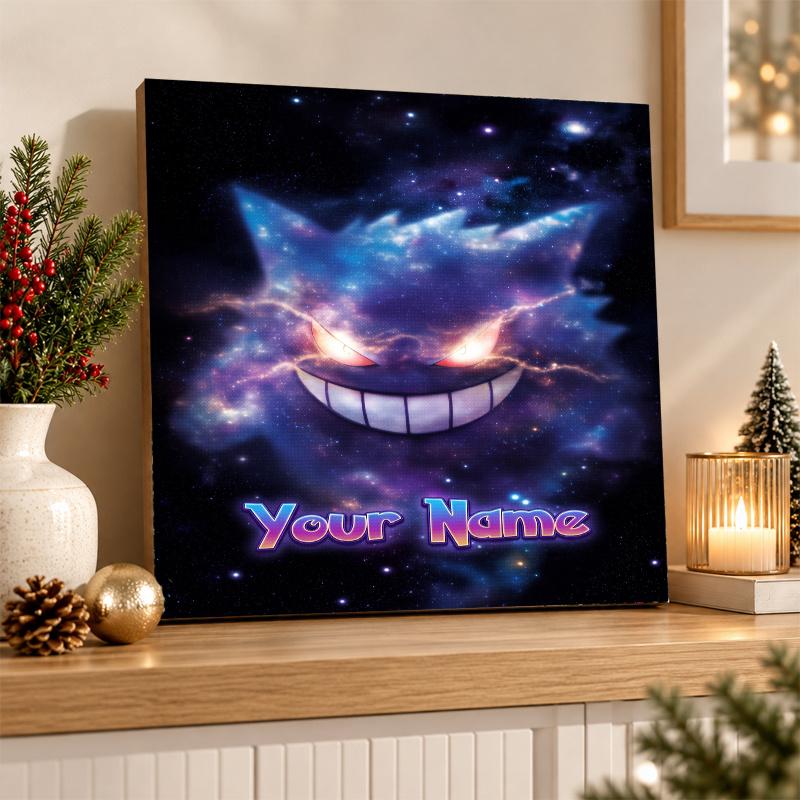 Gengar Custom Name Diamond Painting Personalized 5D Full Drill DIY Diamond Art Home Decor