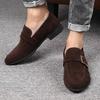Fashion Luxury Classic Slip-On Male Shoes Walking Loafers Suede Leather Comfortable Mens Moccasins Casual Shoes Top Quality Nubuck Shoes