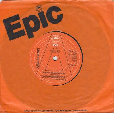 

7inch Record PAUL DA VINCI - When You Dance With Me SEPC5234PROMO Epic 1977 UK Rock Used