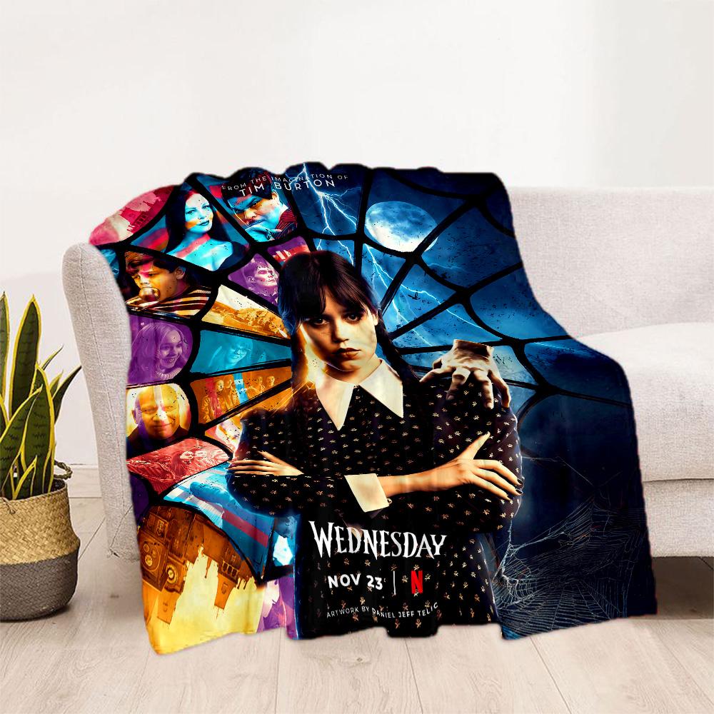 Wednesday Addams Clockwork Blanket Suitable for sofas,travel, living rooms also a good gift for friends and family Suitable for all seasons.