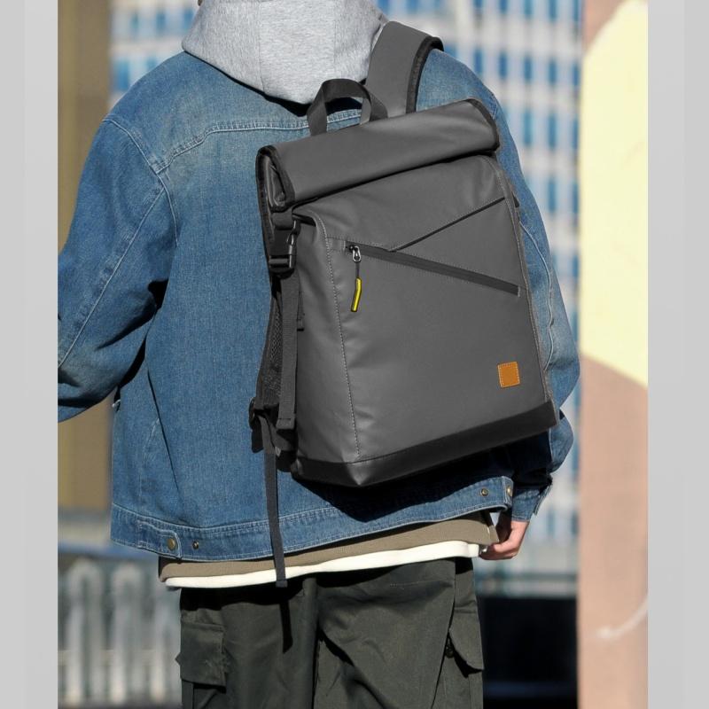 WEIXIER Spring New Fashion Men's Business Backpacks PU Waterproof Wear-resistant Large Capacity Rucksack Top Expandable Travel Computer Bag for Male