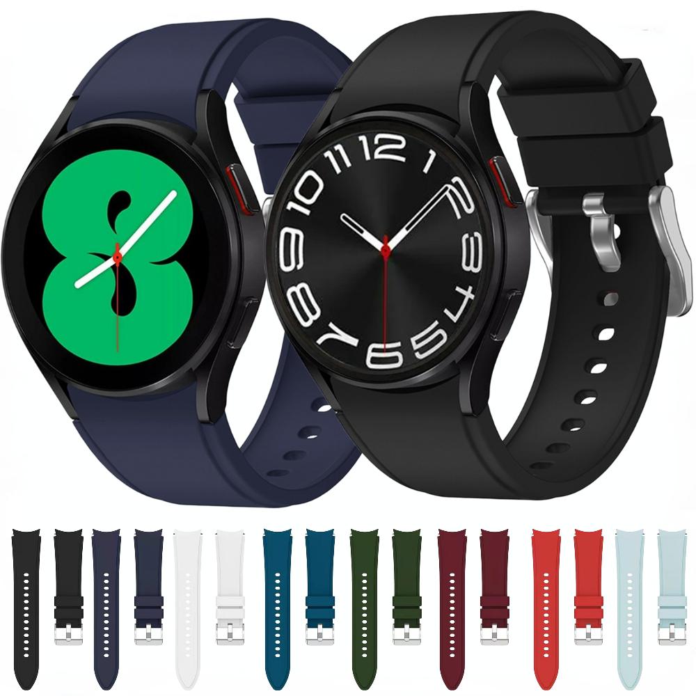 Silicone Strap for Samsung Galaxy Watch 7/6/5/4 44mm 40mm/5 Pro 45mm Wristband for Galaxy Watch 4/6 Classic 46mm 42mm 47mm 43mm