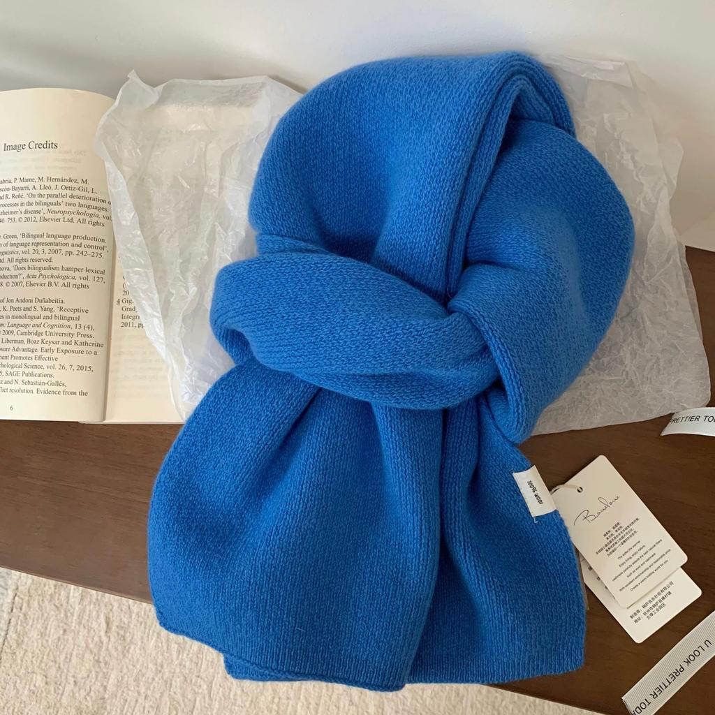 Large 111 Australian simple scarf women's new high-end solid color versatile warm couple scarf
