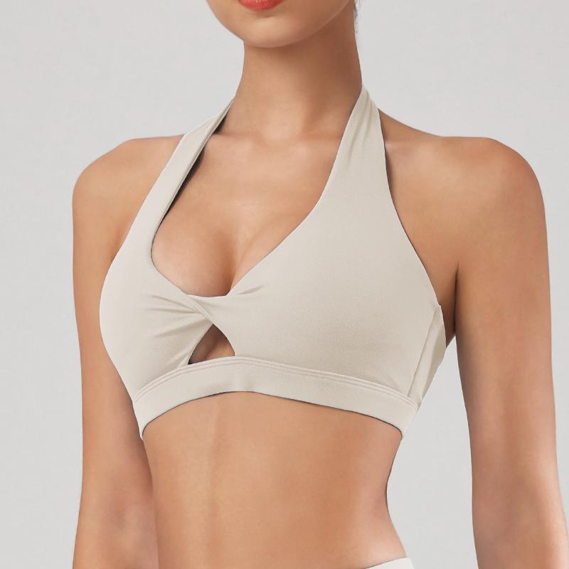 Europäischer & Amerikanischer Neckholder Sport-BH - Rückenfreies Yoga-Top für Damen