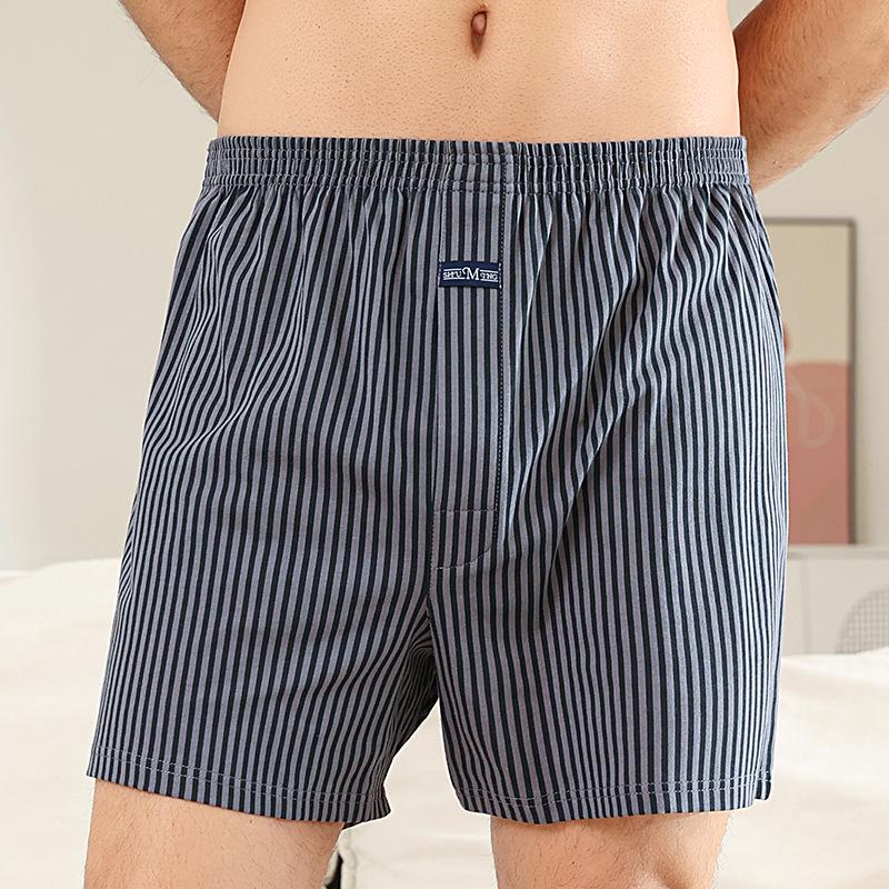 Men's High-Waist Aloe Cotton Boxer Briefs - Large Size Pajama Shorts