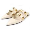Excellent Mule Roman Stud Flat Mule Sandals Ivory 35 WW2S0BK8 Used