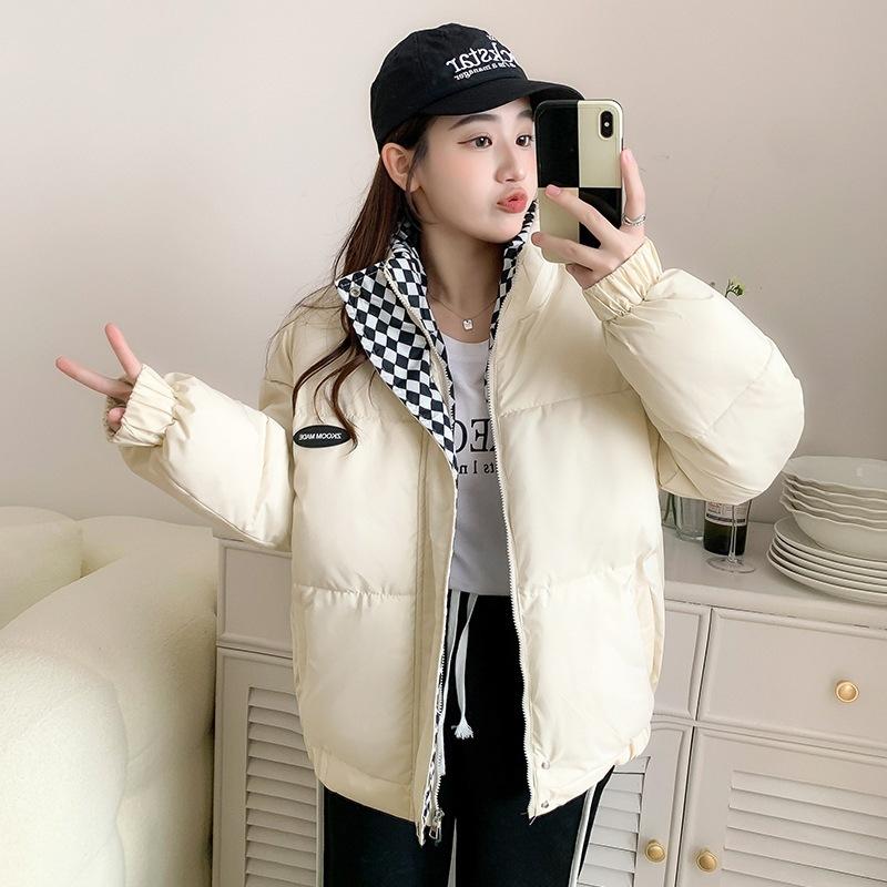 Winter new  women's loose stand-up collar short  jacket thickened bread clothes