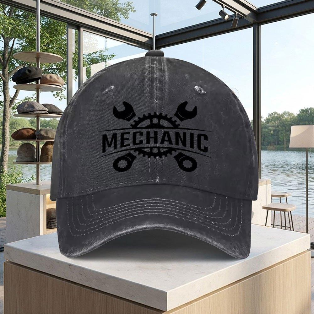 Unisex MECHANIC Baseball Cap Running Hat Sun Hat Suitable for Golf Driving Fishing Outdoor Sports