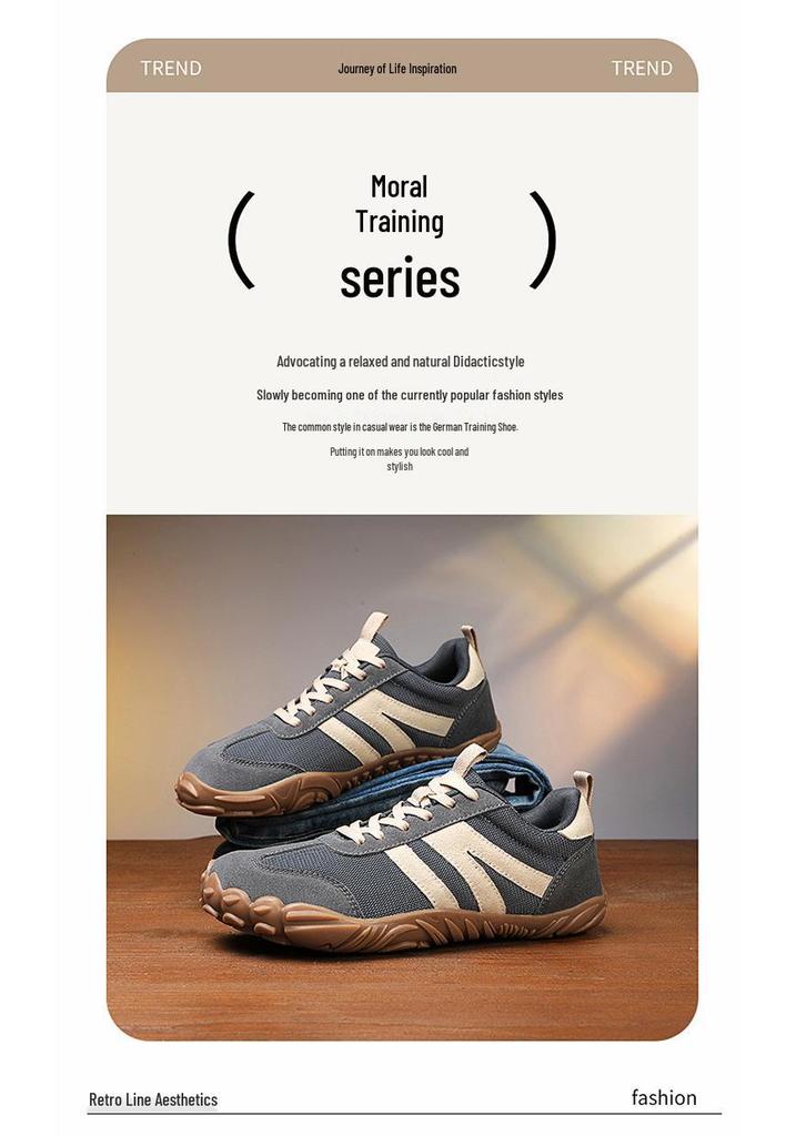 Unisex German Barefoot Hiking Shoes: Wide Fit, Breathable, Non-Slip, Retro Casual Fitness Sneakers