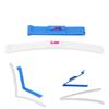 DIY Hair Cutting Guide Professional Hair Bang Level Ruler Hair Trimmer Comb Guide (White Blue)
