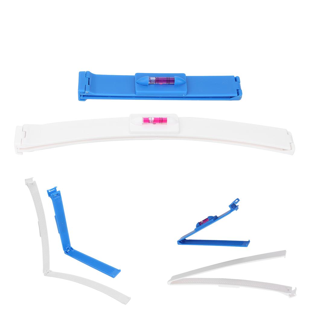 DIY Hair Cutting Guide Professional Hair Bang Level Ruler Hair Trimmer Comb Guide (White Blue)