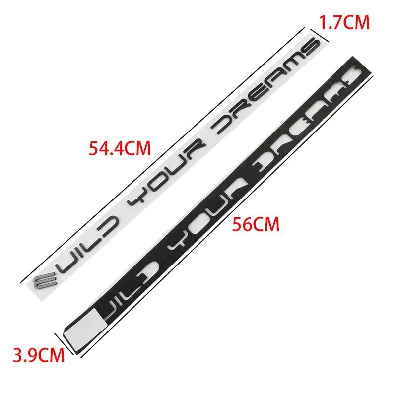 3D ABS Build Your Dreams Car Trunk Logo Badge Emblem Decals Sticker For BYD Dolphin Seal Han Tang EV Song Yuan Plus Atto 3 Qin