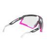 RUDY PROJECT DEFENDER Piyombo Sports Matowy Fuksja z 2 Soczewkami Fotochromowymi Czarnymi Okulary Przeciwsłoneczne, Oprawka/Biała/Zderzak ImpactX® (SP527375-0001)