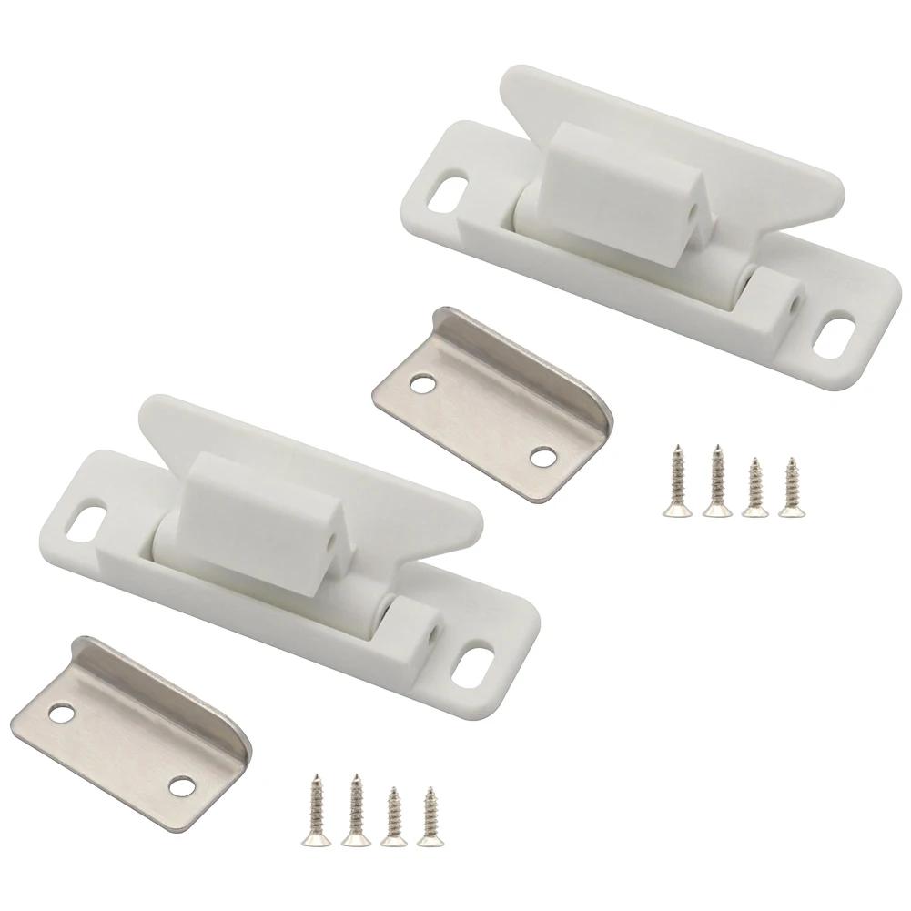 RV Drawer Latches With Screws 2Pack Drawer Entry Catch Fit For Trailer Drawer Retainer Catch With Screws 67x24x22mm For RVs