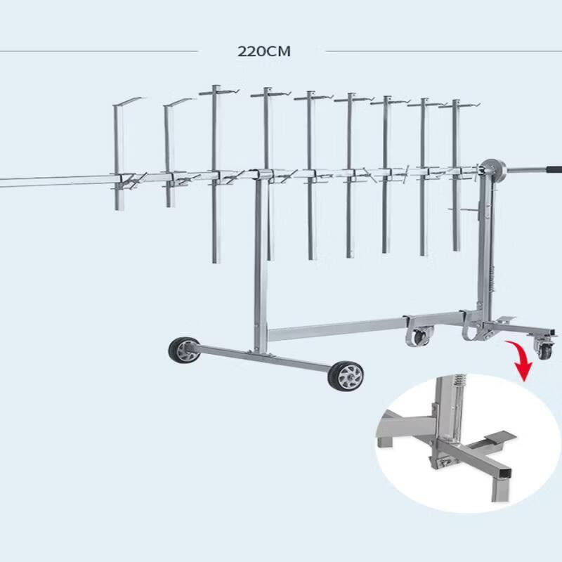 Aokewen Two-Wheel 5-Hook Car Bumper Paint Stand