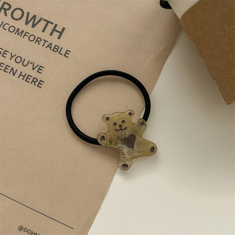 Adorable Cartoon Heart Bear Hair Tie & Band Set