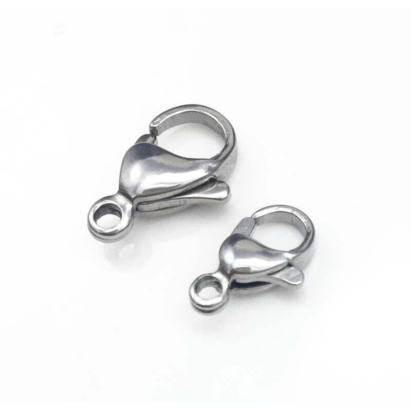 18K Gold-Plated Stainless Steel Lobster Clasp for Jewelry Necklace Making