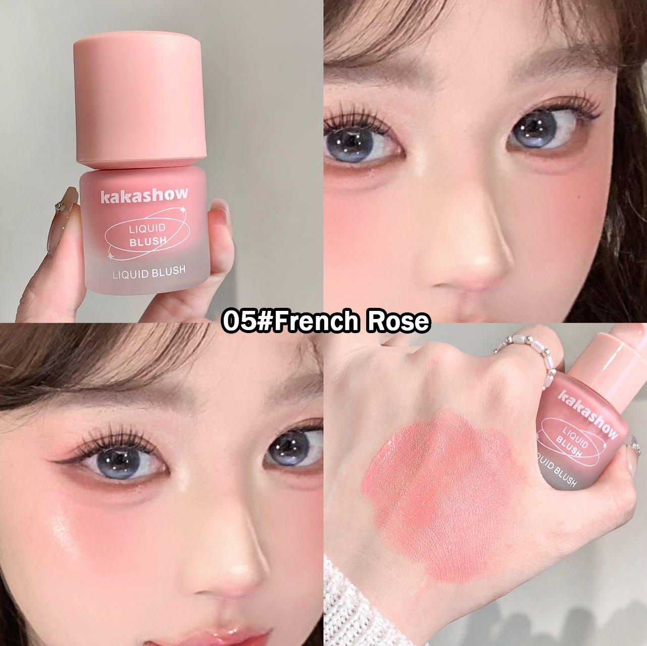 Vitality Zes Kleuren Vloeibare Blusher Hydraterend Waterig Langhoudende Make-up Makkelijk Uit te Smeren Wangkleur Voor een Natuurlijke Vlekkeloze Look