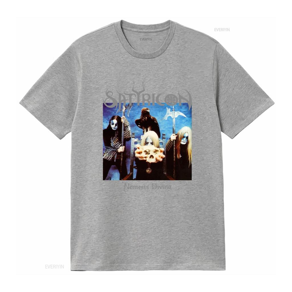 Satyricon Nemesis Divina 1996 Vintage Black Metal Band Maglietta Taglie USA S 3XL Vintage Lavata Elasticizzata Top Per Uso Quotidiano