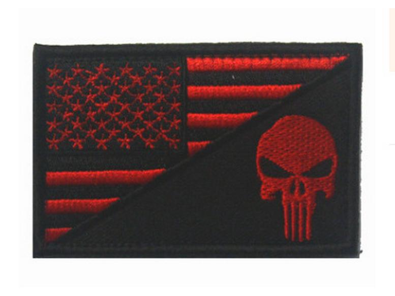 US Flag & Punisher Spartan Tactical Velcro Armband