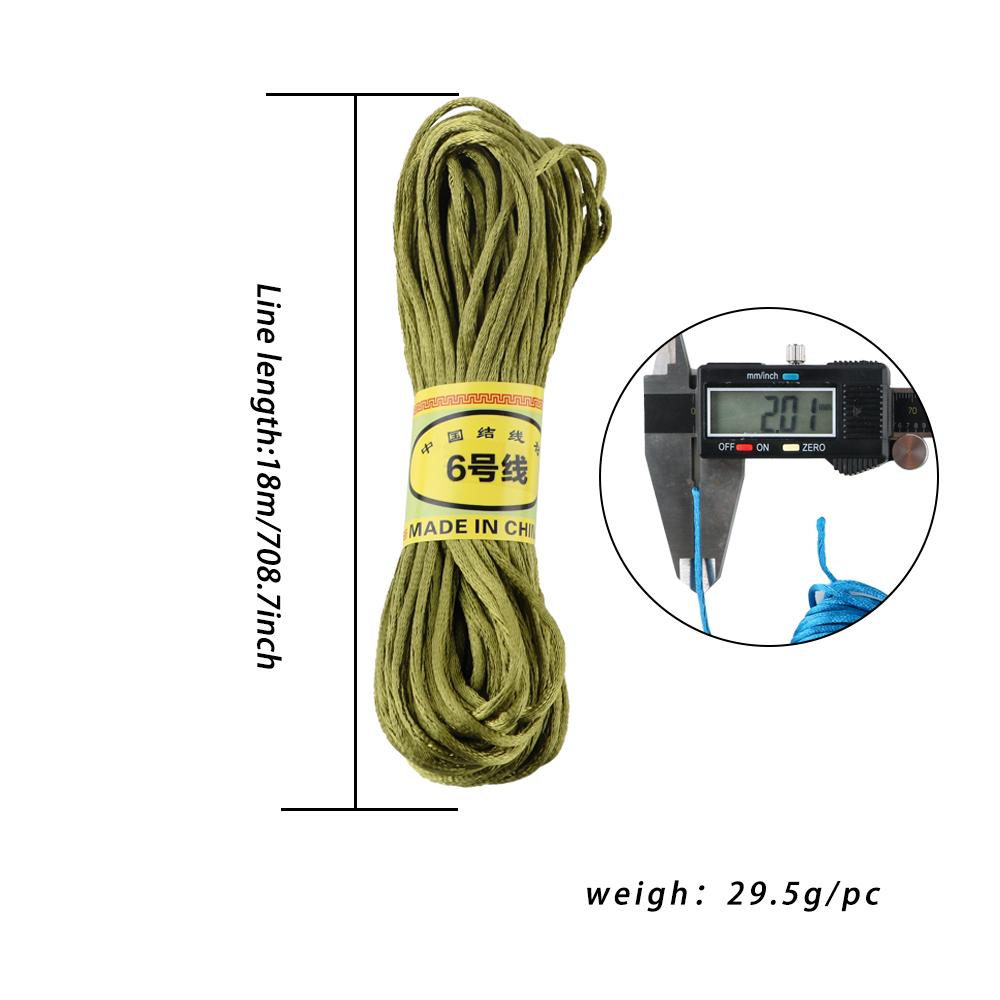 2mm 18m/Lot Satin Nylon Trim Cord Rattail Cord Chinese Knot Satin Beading Cords Braided Shamballa String Thread