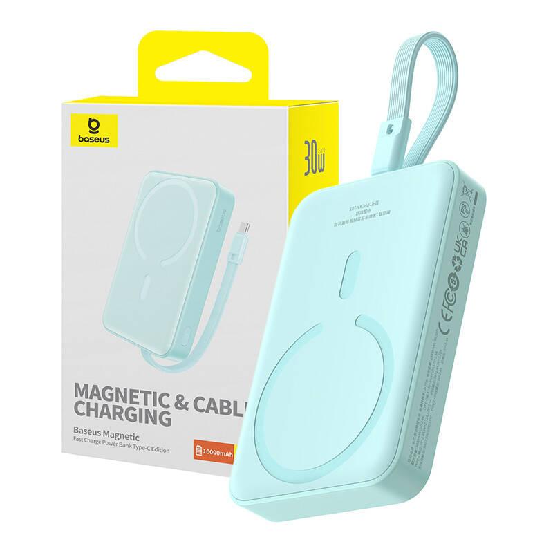 Powerbank Magnetyczny Baseus Magnetic Mini 10000Mah, Usb-C 30W Magsafe (Niebieski)