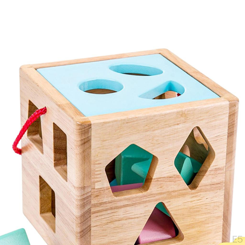 Shape Sorter Toy - Childrens Blocks Includes 1 Color Recognition Toys with Colorful