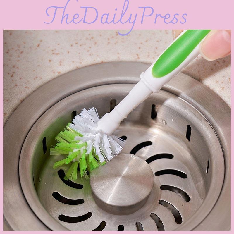 Plastic Cup Cleaning Brush With Suction Stand For Home Kitchen Use