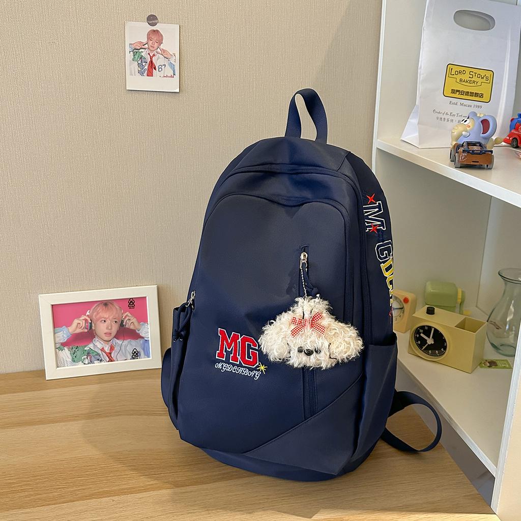 New Schoolbag for Girls, Junior High Students, Elementary Students, and High School Students, Simple and Versatile Large-capacity Campus Backpack