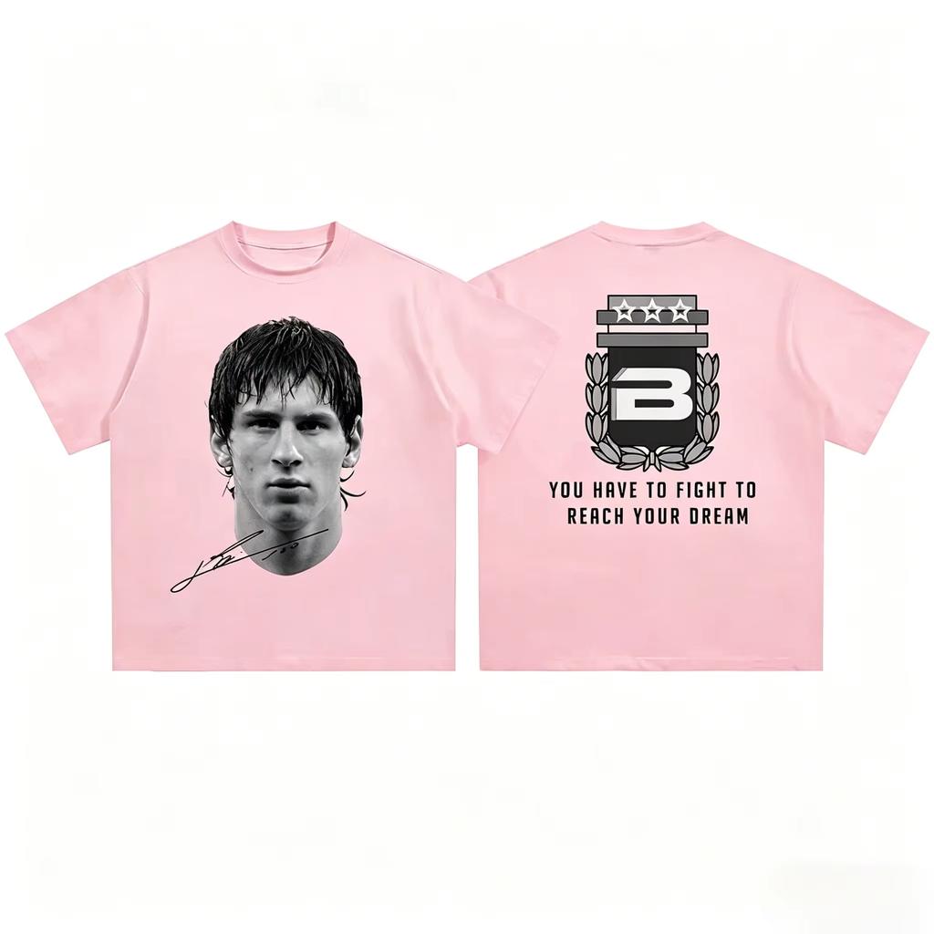 2026 Messi The King of Football Head Print Fashion Short Sleeve T-shirt Men's Clothing and Women's 2026 FIFA World Cup shirt
