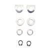 Black Aluminum 29mm1.1in Motorcycle Footpegs Screw Nut Kit Pedal Mounting Accessory