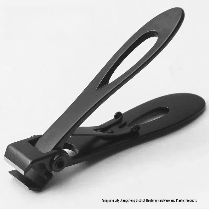 Stainless Steel Wide-Jaw Nail Clippers with Powder Die-Cast Finish for Manicure and Trimming