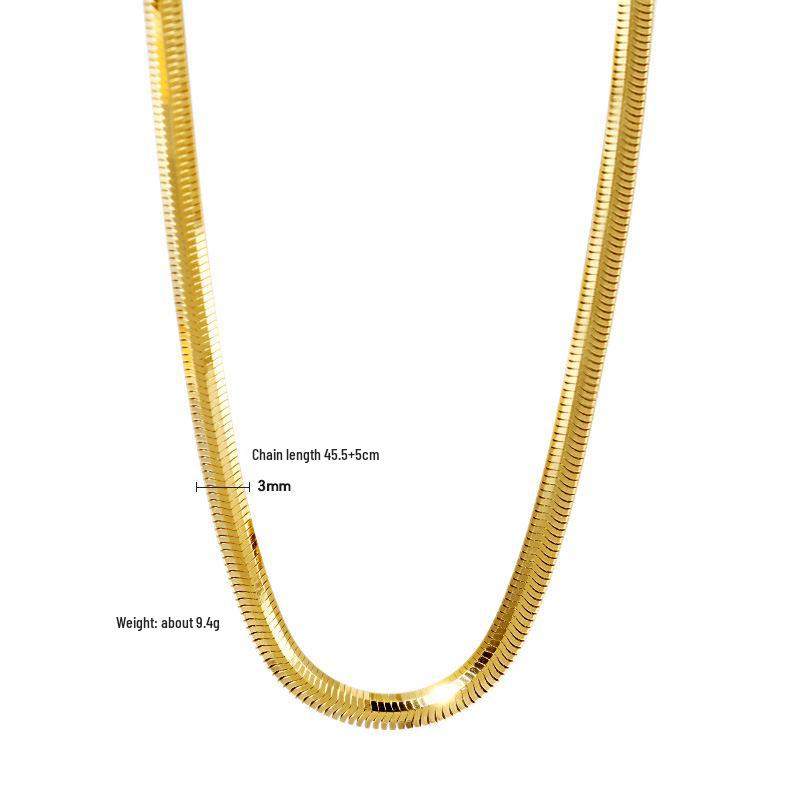 925 Sterling Silver Italian Snake Chain Necklace - Stylish, High-End, Versatile Accessory