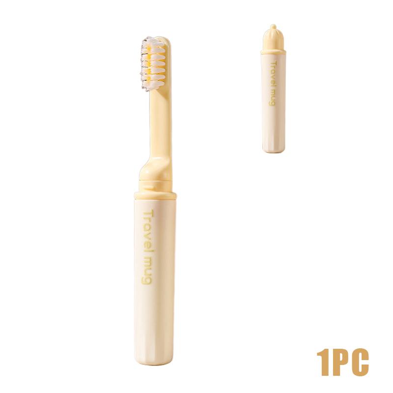 2 In1 Mini Travel Toothbrush Foldable Portable Small Dental Brush Space-saving Soft Tooth Brush Adult Toothbrush