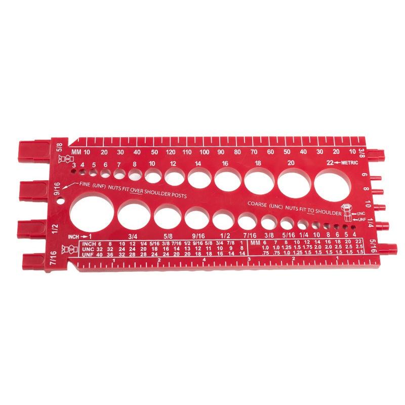 1Pc Nut Bolt Screw Gauge Multi Functional Inch Metric Quick Identification Nut Bolt Thread Check Protable Thread Measuring Tool