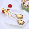 Stainless Steel Serving Utensils Salad Spoon and Fork Salad Serving Set Salad Servers 4 Colors for Kitchen Serving Salad