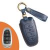 Leather Car Key Case Cover Fob Protect for Hyundai 3/4/5/7 Buttons Top Layer Leather